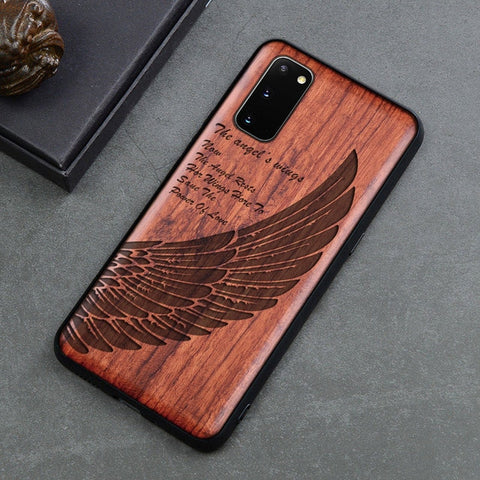 Carved Samsung Silicon Wood Phone Case