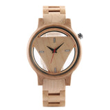 Unique Inverted Geometric Triangle Wood Watch