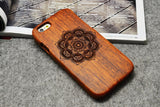 100% Handmade Natural Real Wood Bamboo Phone Case