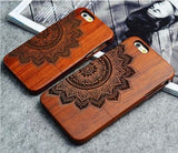 100% Handmade Natural Real Wood Bamboo Phone Case