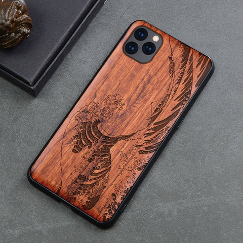 Natural Wood Case For Samsung Galaxy Note 10 Pro S10 S20 Plus 100% Wood Case For iPhone 11 Pro 7 8 6 S Plus X XR XS Max SE 2020