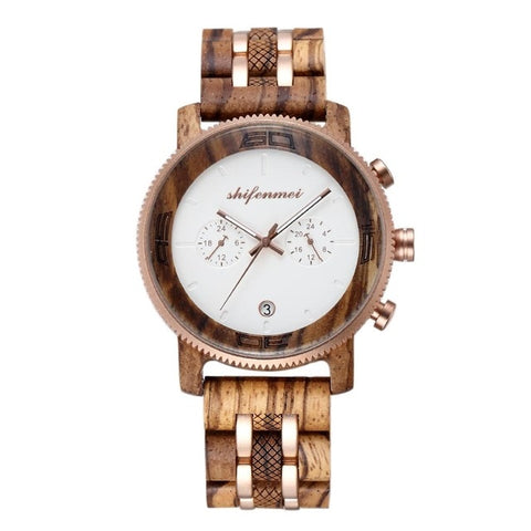 Wooden Chronograph Sports Watch