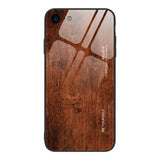 Luxury Wood Grain Tempered Glass Phone Case