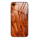 Luxury Wood Grain Tempered Glass Phone Case