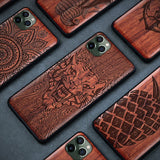 Real Wood Case For iPhone 11 Pro 7 8 Plus XR XS Max SE 2020 New Wood Case For Samsung Galaxy Note 10 Pro 9 8 S20 S10 Plus